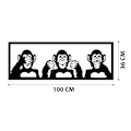 Pikkukuva 6 / 6: Koristeellinen metalliseinätarvikkeet Three Monkeys-L