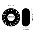 Miniatyrbillede 4 af 11: Powering - Super fleksibel og modstandsdygtig penisring 5Cm Pr08 Sort