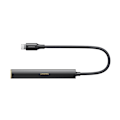 Miniatyrbillede 1 af 7: Lydhovedtelefonforstærkeradapter USB-C til 3,5 mm ministik sort