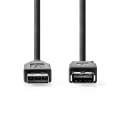 Pikkukuva 2 / 2: USB kaapeli | USB 3.2 Gen 1 | USB-A Uros | USB-A Naaras | 5 Gbps | Niklattu | 2.00 m | Pyöreä | PVC | Musta | Label