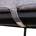 Miniatyrbillede 9 af 9: 4-Delt Havemøbelsæt, Siddegruppe, Sofa Med Sædehynder, Bord Med Opbevaringsplads, Polyester, Grå, 138 X 69 X 63 Cm