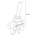 Miniatyrbild 2 av 2: Vippströmbrytare LED grön 12V-max. 20A