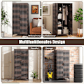 Miniatyrbillede 3 af 5: PE rattan garderobe med 2 døre &amp; Tøjstang & amp; 4 rums garderobe brun
