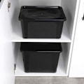 Miniatyrbillede 7 af 10: Opbevaringsboks med låg - Holdbar og organiserende i sort