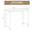 Miniatyrbillede 1 af 5: PC bord med justerbare trædepuder, kompakt computerbord, 100 x 50 x 77 cm, hvid