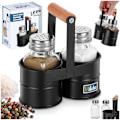 Miniatyrbillede 9 af 9: Salt og peber shakers med stativ, 3 stk