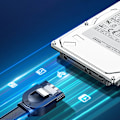 Miniatyrbillede 3 af 9: Kabel fladvinklet SATA 1.0-3.0 op til 5Gb/s 0.5m - sort