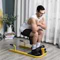 Miniatyrbild 2 av 10: Sissy Squat Squat Trainer Ben Trainer Buktränare 3 In 1 Trainer Justerbar Upp Till 120 Kg Stål Gul + Svart 50 X 97 X (44,5-56,5) Cm