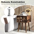 Miniatyrbillede 5 af 5: Multifunktionelt sengebord med opbevaringsplads lavet af træ 40 x 40 x 59,5 cm brun