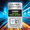 Pikkukuva 2 / 9: Kaapeli HDMI 2.1 8K 60 Hz 48 Gbps 4K 120 Hz 2K 144 Hz 3 m hopea