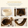 Miniatyrbild 7 av 10: Skrapstolpe Xxl Med Cat Cave & Hammock Multi-Level Cat Tree Multi-Activity Center, Plysch, Brun, 213X91X122Cm