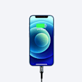 Pikkukuva 8 / 9: MFI-kaapeli iPhonelle USB - Lightning 2.4A 1.2m musta