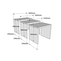 Miniatyrbillede 4 af 4: Redebord (3 stk) Gül
