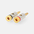 Miniatyrbild 1 av 8: Banana Connector | Rak | Hane | Guldplaterad | Skruva | Kabel input diameter: 3.0 mm | Metall | Guld | 2 st. | Kuvert