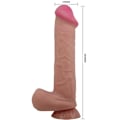 Miniatyrbild 7 av 8: Pretty Love - Sliding Skin Series Realistisk dildo med glidande hud sugkopp Brun 26 Cm