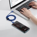 Miniatyrbild 9 av 9: Kabel för snabbladdning och dataöverföring USB-C USB-C 100W 1,2m blå