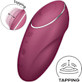 Pikkukuva 5 / 7: Satisfyer - Tap & Climax 1 Lay-On Vibrator Red