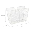 Miniatyrbillede 4 af 8: Avisstativ metal hvid