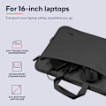 Miniatyrbillede 5 af 8: Bologna Laptoptaske 16" Miljøvenlig sort