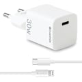 Pikkukuva 1 / 2: Laturi 30W + USB-C Lightning-kaapeliin, valkoinen