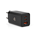 Pikkukuva 4 / 6: Seinälaturi | 65 W | GaN | Pikalataus-toiminto | 3.0 / 3.25 A A | Lähtöliitäntöjen määrä: 3 | USB-A / 2x USB-C™ | Automaattinen Jännitteen Valinta