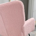 Pikkukuva 9 / 10: Keinutuoli, Keinutuoli, Korostustuoli, Lepotuoli, Olohuoneen Tuoli Makuuhuoneeseen, Enintään 120 Kg, Lampaannahka Jäljitelmä, Pinkki