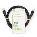 Pikkukuva 3 / 3: Koaksiaalikaapeli | IEC (Coax) Uros | IEC (Coax) Uros | Niklattu | 90 dB | 75 Ohm | Tuplasuojattu | 1.50 m | Pyöreä | PVC | Musta | Label