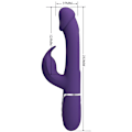 Miniatyrbillede 7 af 10: Pretty Love - Kampas Rabbit 3 i 1 multifunktionsvibrator med tungeviolet