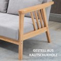 Pikkukuva 6 / 10: Kahden Istuttava Sohva, Käsinojilla Varustettu Kahden Hengen Sohva, Samettimainen Loveseat, Tyyny, Pehmustettu Sohva, Kantavuus Jopa 200 Kg, Harmaa, 1