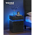Miniatyrbillede 4 af 7: LET630T56 Sengebord med LED-belysning, Sidebord, Sengeskab, Sofabord, Justerbar