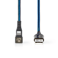 Pikkukuva 2 / 9: USB kaapeli | USB 2.0 | Apple Lightning 8-Pin | USB-A Uros | 12 W | 480 Mbps | Niklattu | 1.00 m | Pyöreä | Nailon / Punottu | Musta / Sininen | Laati