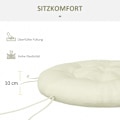 Miniatyrbillede 7 af 10: Havestolshynde Sædehynde Til Månestol Med 10 Cm Polstring, Stolehynde, Polyester, Beige