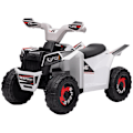 Miniatyrbillede 1 af 10: Elektrisk børne-quad, mini-el-quad med frem- og bakfunktioner, 6 V elbil til børn 1,5-3 år, 2,5 km/t, hvid