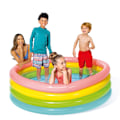 Miniatyrbillede 1 af 3: Oppustelig pool Rainbow 4 ringe 168 x 46 cm INTEX 56441