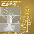 Miniatyrbillede 6 af 10: 150 cm kunstigt træ lys træ med 600 LED, LED juletræ, juledekoration til jul, fødselsdag, bryllup, indendørs og udendørs hvid