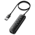 Pikkukuva 1 / 6: HUB USB-A -portin jakaja - 4x USB 3.2 Gen 1 musta