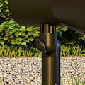 Miniatyrbillede 9 af 10: Solcellelys, Pakke Med 2 Solcellelamper, Solcellehavelys Med 2 Lysfarver, Gulv-/Vægmontering, Ip54 Vandtæt Til Altan, Terrasse, Sort