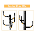 Miniatyrbillede 5 af 5: Knageholder med 8 kroge jakkestander lavet af metal sort 38 x 175 cm