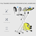 Miniatyrbillede 8 af 10: Motionscykel F-Bike Cykeltræner Med 8-Trins Justerbar Magnetisk Modstand, Højdejusterbar Stål Gul + Hvid 43 X 97 X 109 Cm