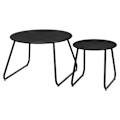 Miniatyrbillede 3 af 8: Sofabord i sort metal, 2 stk.