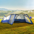 Miniatyrbild 2 av 10: Campingtält För 6-8 Personer Familjetält Med Vestibul, 2 Fönster, Kupoltält, Pu3000Mm, Blått, 518X487X237Cm