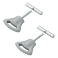 Miniatyrbild 3 av 6: Markisskenastoppare med plastknapp 5-6mm - set om 2 stycken
