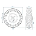 Pikkukuva 7 / 7: Varapyörän metallivanne ilmarenkaalla 260x85mm