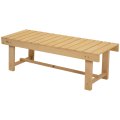 Pikkukuva 10 / 10: Aurinkoinen Puutarhapenkki 2-Paikkainen Penkki Massiivipuuta, Maalaismaiset Puutarhakalusteet, Luonnonmukainen, 110X38X35Cm