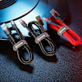 Pikkukuva 9 / 9: Kestävä joustava kaapeli USB microUSB QC3.0 2.4A 0.5M musta ja harmaa