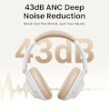Pikkukuva 4 / 8: HiTune Max5 on-ear langattomat kuulokkeet hybridi-ANC-melunvaimennuksen kanssa, valkoinen