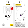 Pikkukuva 3 / 3: Kaapeli iPhonelle USB - Lightning 5A 1m valkoinen