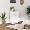 Miniatyrbillede 3 af 10: Kommode, skænk med 4 skuffer, skab af træmateriale, opbevaringsskab i moderne stil, skuffeskab, kommode, skab til stue, soveværelse, entre, 47 x 29 x