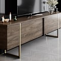 Miniatyrbild 6 av 9: Vardagsrumsmöbler Set Luxe Set - Valnöt, Guld