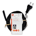 Pikkukuva 3 / 3: Sähköjohto | Euro Uros | IEC-320-C7 | Suora | Suora | Niklattu | 3.00 m | Litteä | PVC | Musta | Label